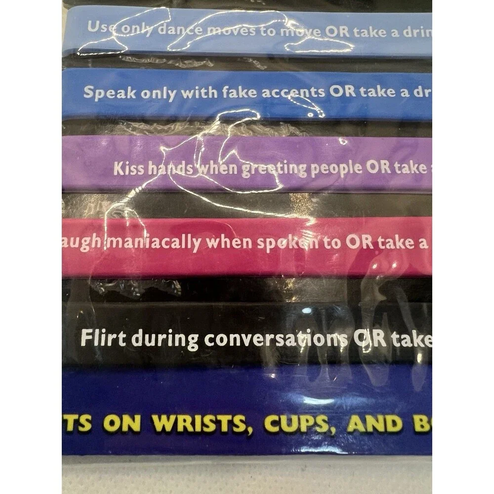 Buzzed bands - Drinking Game ice breaker drink wine marker bracelet party fun